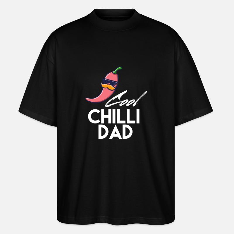 Chilli Spruch Papa - Stanley/Stella Oversized Unisex Bio T-Shirt Blaster 2.0 - Schwarz