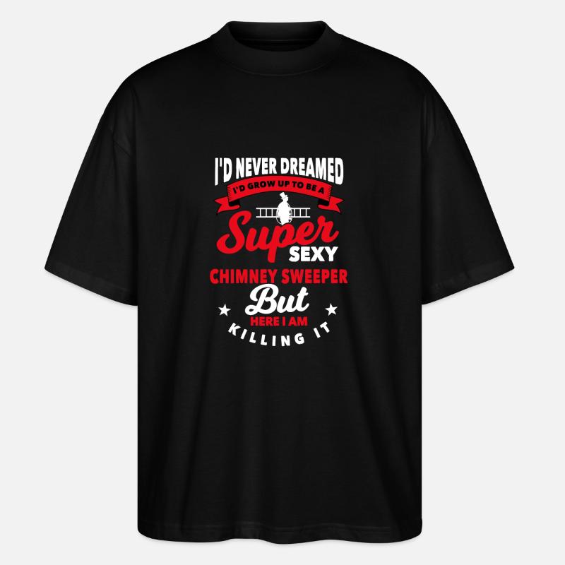 Chimney sweep gift idea - Stanley/Stella Oversized Unisex Organic T-shirt Blaster 2.0 - black