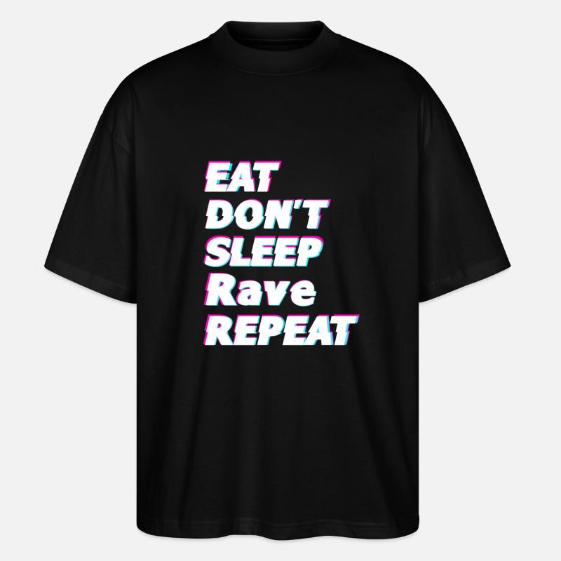 Raver Geschenkidee - Stanley/Stella Oversized Unisex Bio T-Shirt Blaster 2.0 - Schwarz