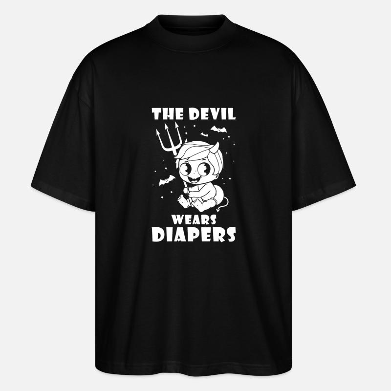 The Devil wears Diapers - Stanley/Stella Oversized Unisex Organic T-shirt Blaster 2.0 - black