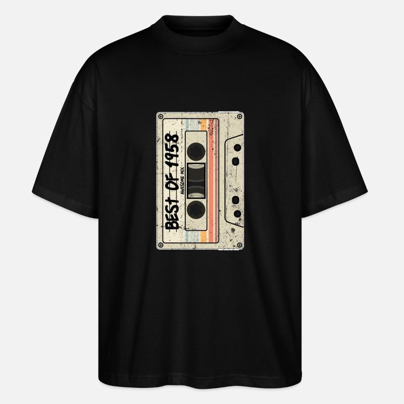 Le meilleur de 1958 - T-shirt bio Blaster 2.0 coupe oversize Stanley/Stella Unisexe - noir