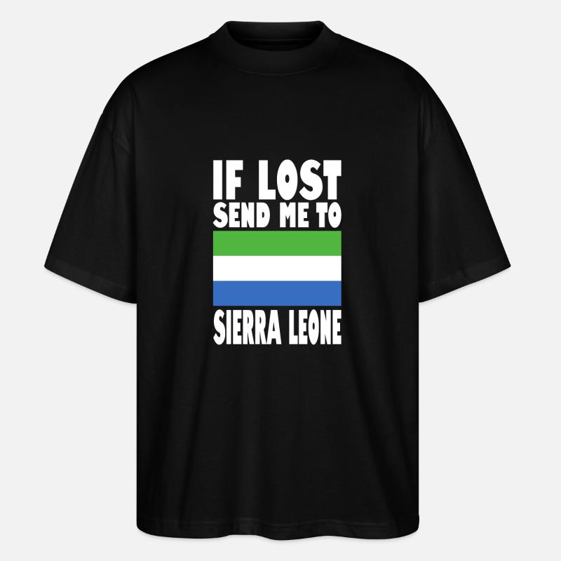 Sierra Leone Flagge Spruch - Stanley/Stella Oversized Unisex Bio T-Shirt Blaster 2.0 - Schwarz
