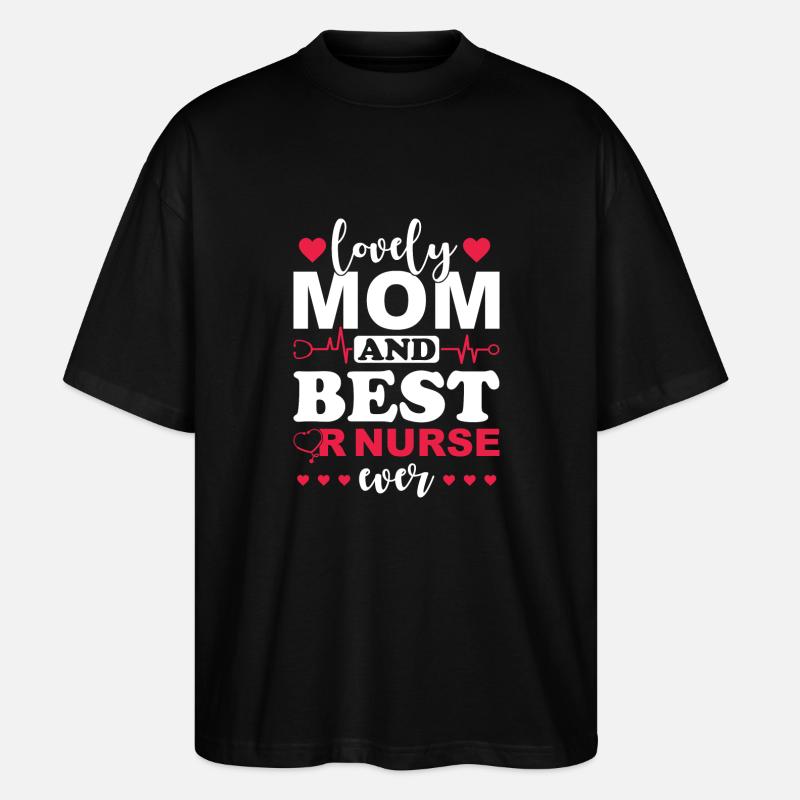 OP Krankenschwester Mutter - Stanley/Stella Oversized Unisex Bio T-Shirt Blaster 2.0 - Schwarz