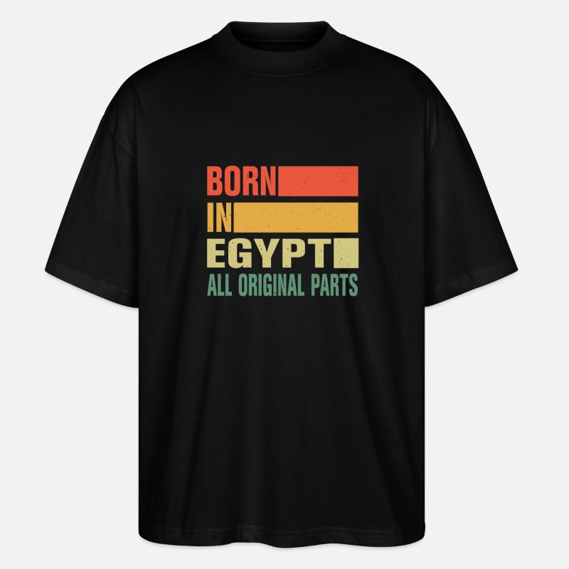 Né en Égypte - T-shirt bio Blaster 2.0 coupe oversize Stanley/Stella Unisexe - noir