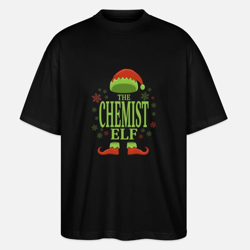 Chimiste Elfe de Noël - T-shirt bio Blaster 2.0 coupe oversize Stanley/Stella Unisexe - noir
