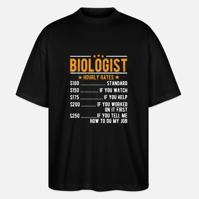 Biologiste Salaire horaire - T-shirt bio Blaster 2.0 coupe oversize Stanley/Stella Unisexe - noir