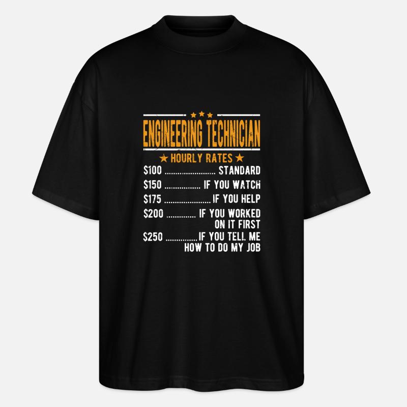 Engineering technician hourly wage - Stanley/Stella Oversized Unisex Organic T-shirt Blaster 2.0 - black