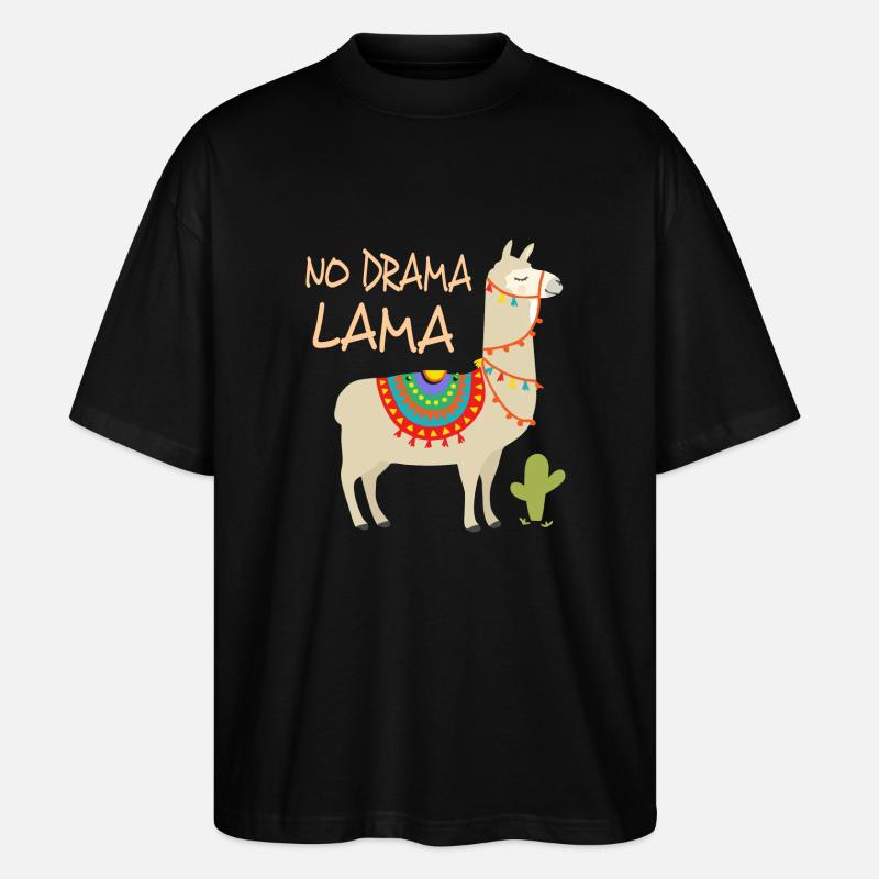 Drame lama 2 - T-shirt bio Blaster 2.0 coupe oversize Stanley/Stella Unisexe - noir