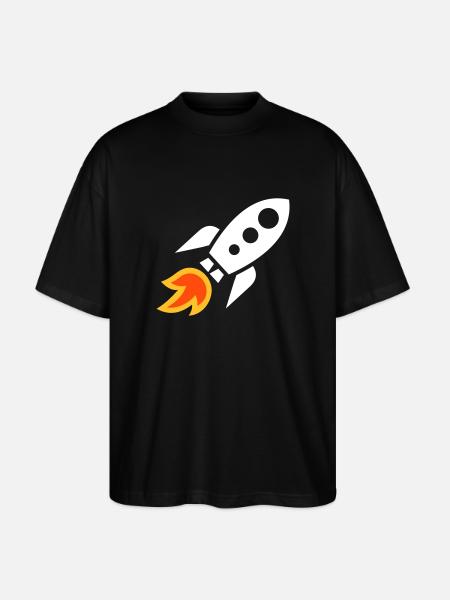 Rocket - Stanley/Stella Oversized Unisex Organic T-shirt Blaster 2.0 - black