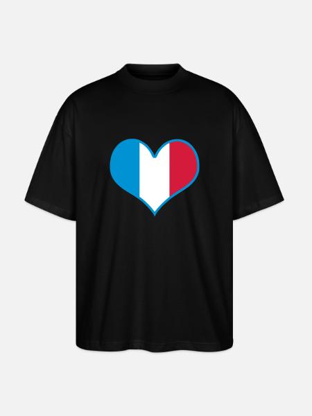 frankreich france - Stanley/Stella Oversized Unisex Bio T-Shirt Blaster 2.0 - Schwarz