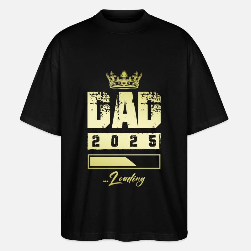 Dad 2025 Loading Papa - Stanley/Stella Oversized Unisex Bio T-Shirt Blaster 2.0 - Schwarz