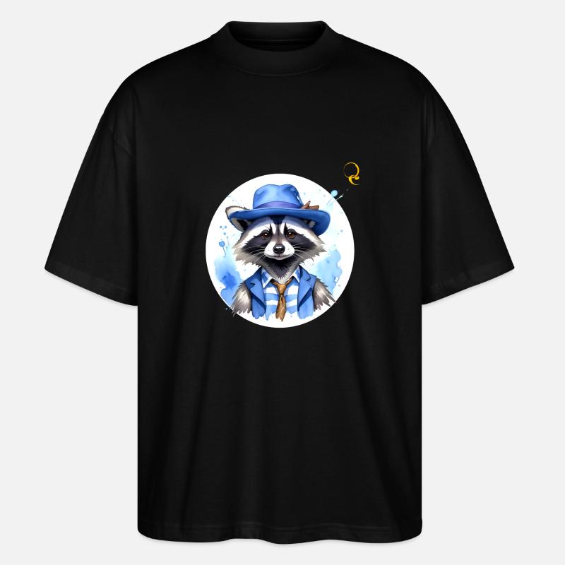 ELEGANTES MAPACHE - Stanley/Stella Oversized Unisex Bio T-Shirt Blaster 2.0 - Schwarz