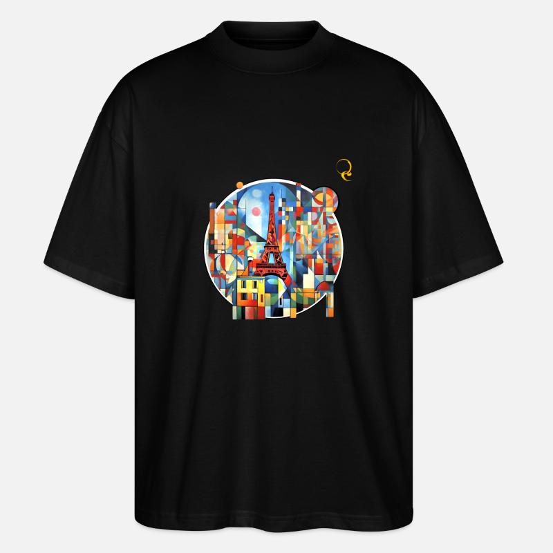 EIFFELTURM - Stanley/Stella Oversized Unisex Bio T-Shirt Blaster 2.0 - Schwarz