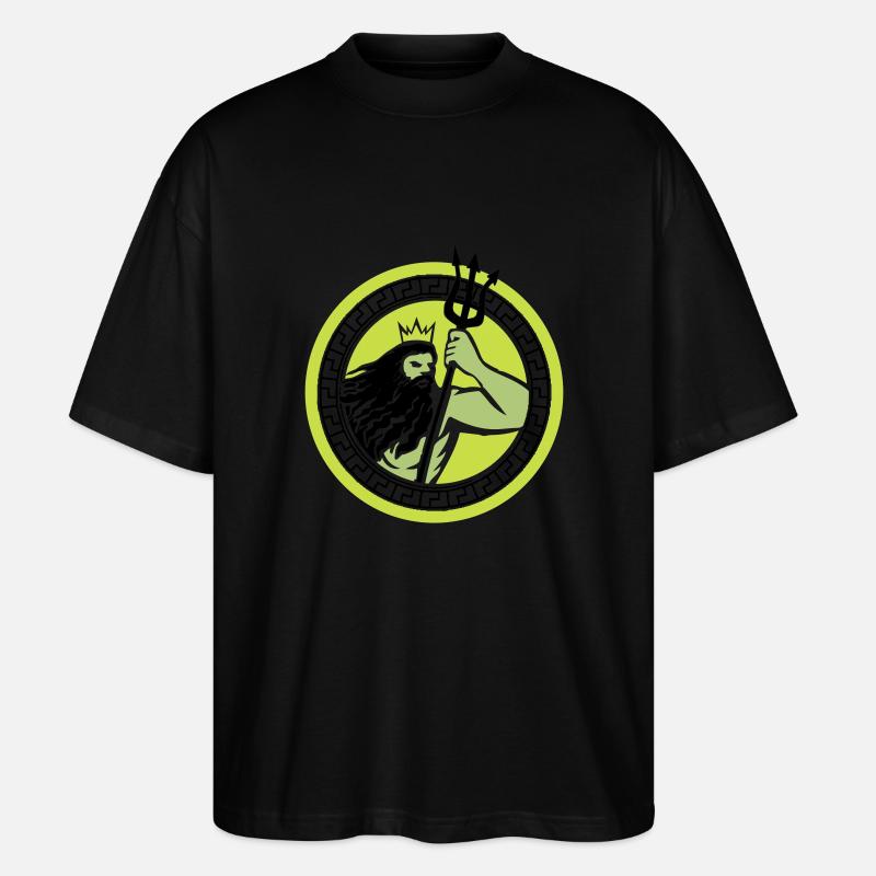 poseidon triton - Stanley/Stella Oversized Unisex Bio T-Shirt Blaster 2.0 - Schwarz