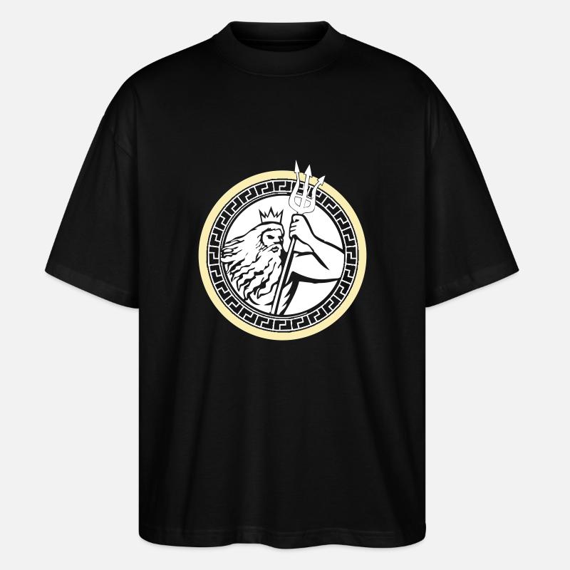 poseidon triton - Stanley/Stella Oversized Unisex Bio T-Shirt Blaster 2.0 - Schwarz
