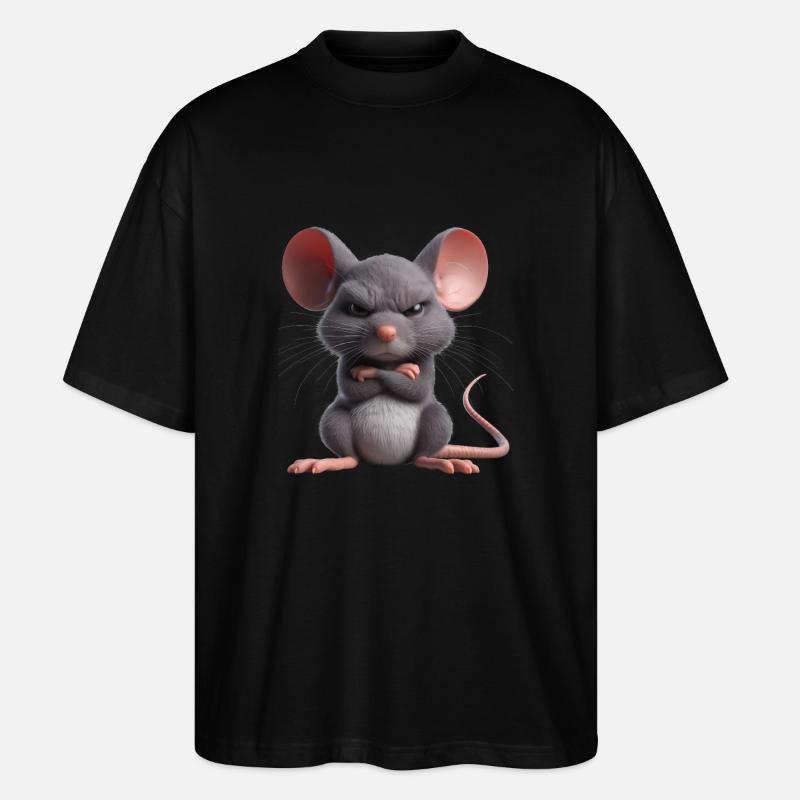 Mouse Grim 1 - Stanley/Stella Oversized Unisex Organic T-shirt Blaster 2.0 - black