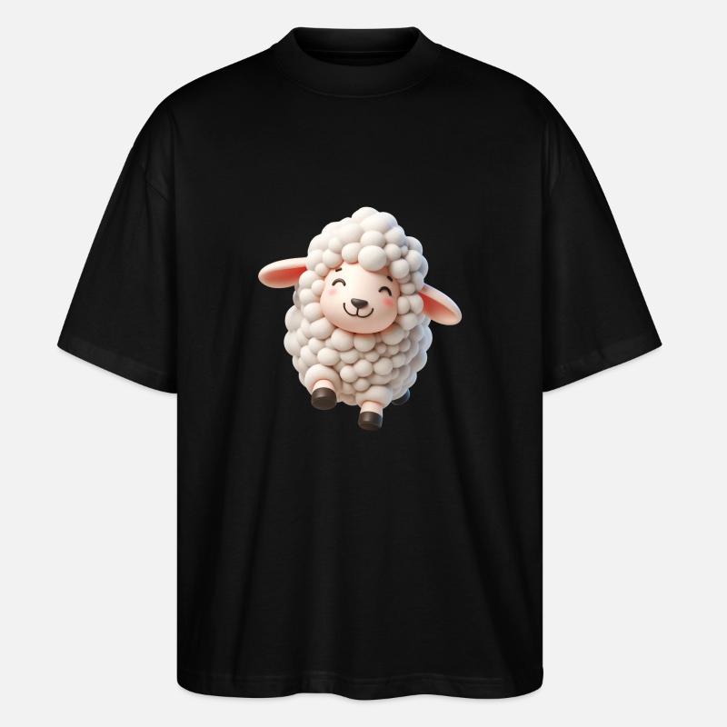 Schaf 3 - Stanley/Stella Oversized Unisex Bio T-Shirt Blaster 2.0 - Schwarz