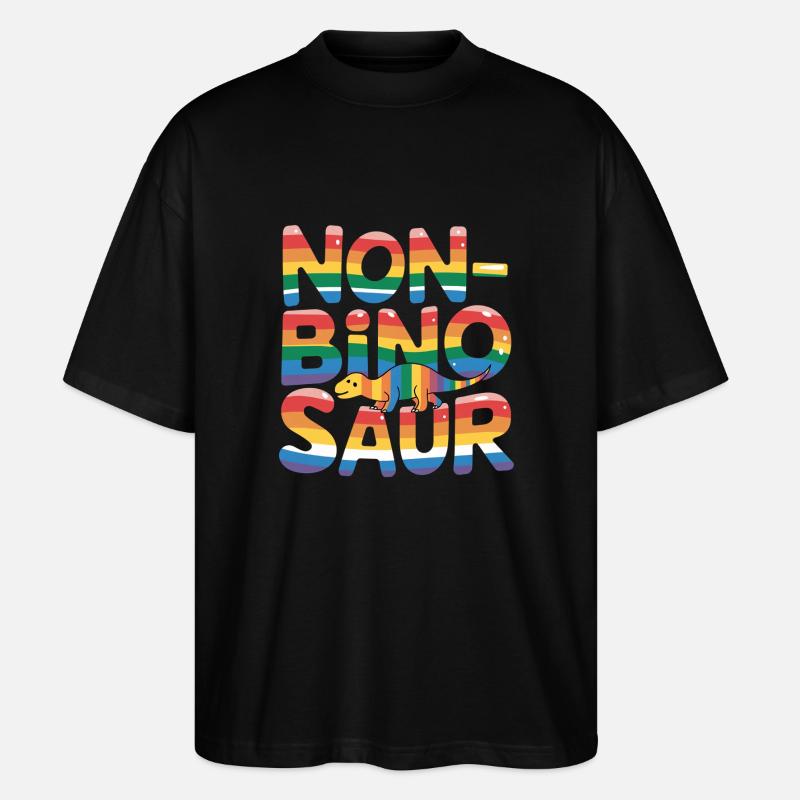 Non-Bino Saur 7 - Stanley/Stella Oversized Unisex Bio T-Shirt Blaster 2.0 - Schwarz