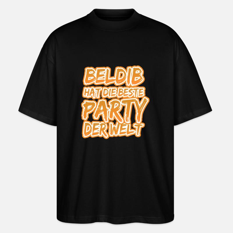 Beldib Beldib - Stanley/Stella Oversized Unisex Bio T-Shirt Blaster 2.0 - Schwarz