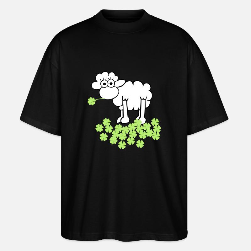 st. Patricks schaf - Stanley/Stella Oversized Unisex Bio T-Shirt Blaster 2.0 - Schwarz