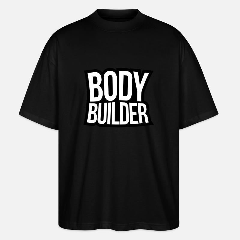 Bodybuilder text - T-shirt bio Blaster 2.0 coupe oversize Stanley/Stella Unisexe - noir