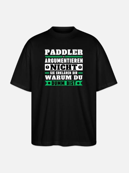 Paddlers don't argue - Stanley/Stella Oversized Unisex Organic T-shirt Blaster 2.0 - black