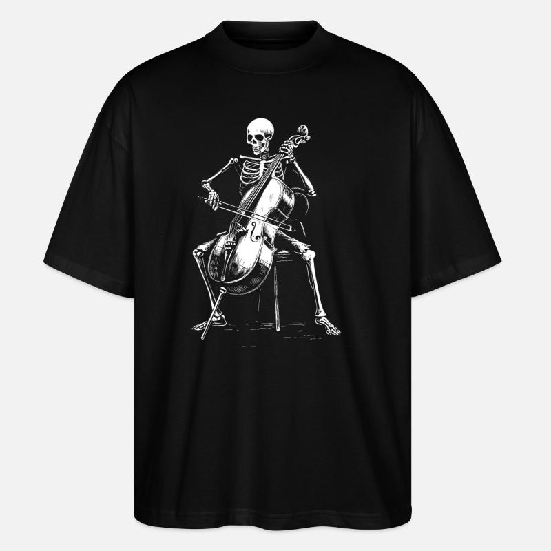 Dødens cello - Stanley/Stella Blaster 2.0 Økologisk Oversized Unisex T-skjorte - svart