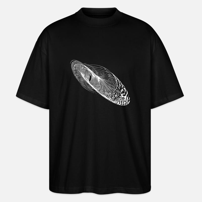 Abstract oscillation shape ellipse - Stanley/Stella Oversized Unisex Organic T-shirt Blaster 2.0 - black
