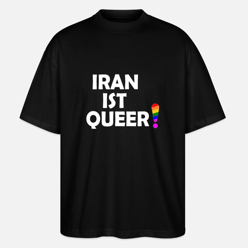 Iran ist queer - Stanley/Stella Oversized Unisex Bio T-Shirt Blaster 2.0 - Schwarz
