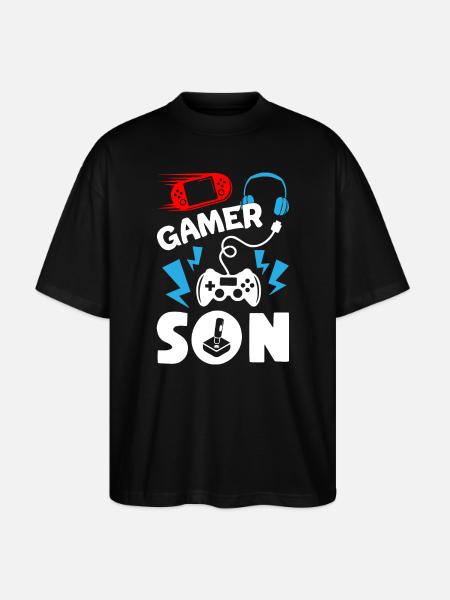 Gamer Son - Stanley/Stella Oversized Unisex Organic T-shirt Blaster 2.0 - black