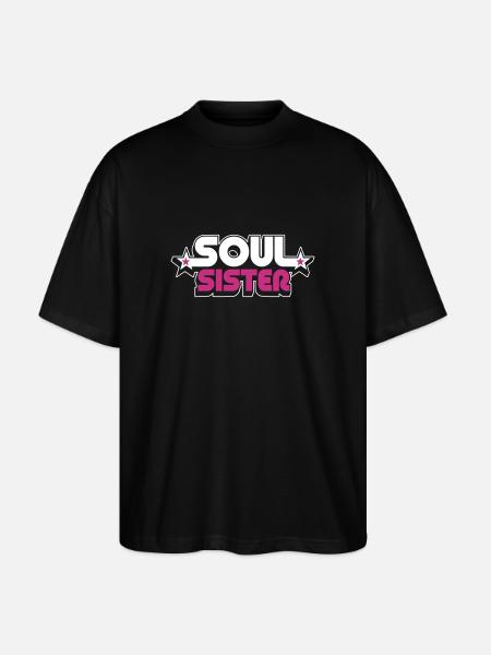 soul sister - Stanley/Stella Oversized Unisex Organic T-shirt Blaster 2.0 - black