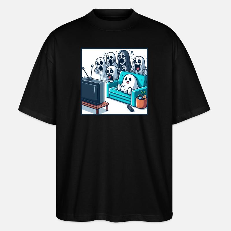Ghost Scare Me Drôle - T-shirt bio Blaster 2.0 coupe oversize Stanley/Stella Unisexe - noir