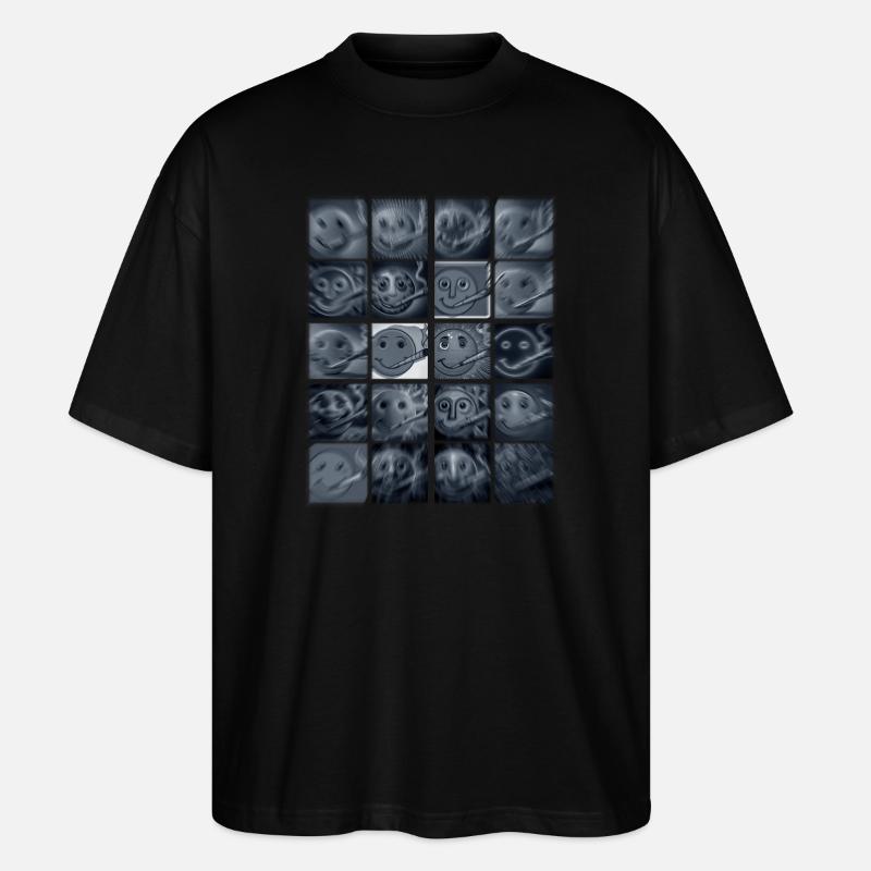 Rauchende Gesichter - Stanley/Stella Oversized Unisex Bio T-Shirt Blaster 2.0 - Schwarz
