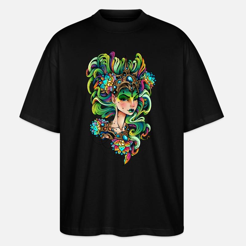 La nature du cœur - T-shirt bio Blaster 2.0 coupe oversize Stanley/Stella Unisexe - noir