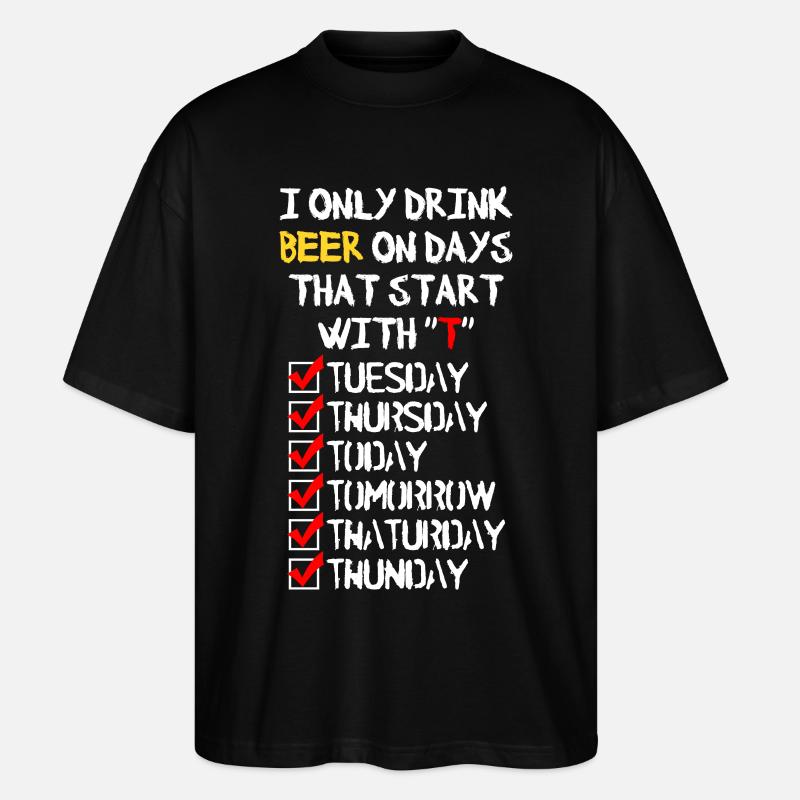 Beer everyday - Stanley/Stella Oversized Unisex Bio T-Shirt Blaster 2.0 - Schwarz