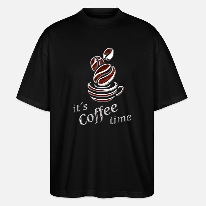 Coffee drinker - Stanley/Stella Oversized Unisex Organic T-shirt Blaster 2.0 - black