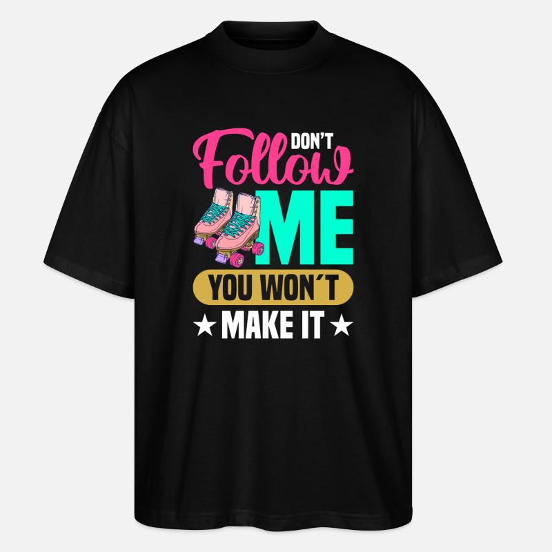 Rollschuh Design - Stanley/Stella Oversized Unisex Bio T-Shirt Blaster 2.0 - Schwarz