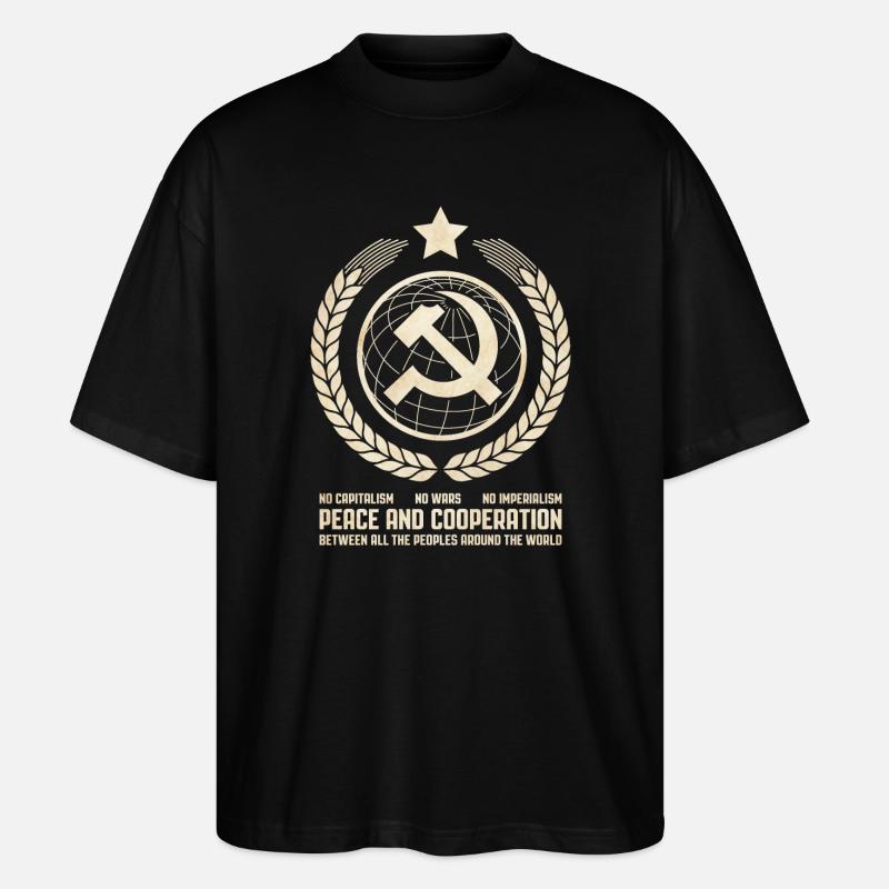 L’internationalisme communiste. - T-shirt bio Blaster 2.0 coupe oversize Stanley/Stella Unisexe - noir