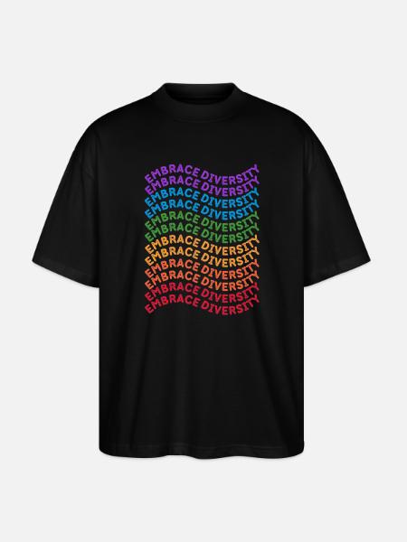Embrasser la diversité - T-shirt bio Blaster 2.0 coupe oversize Stanley/Stella Unisexe - noir