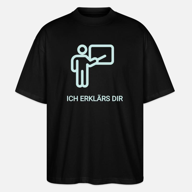 Abstraktes Lehrerthema mit Farbverlauf - Stanley/Stella Oversized Unisex Bio T-Shirt Blaster 2.0 - Schwarz