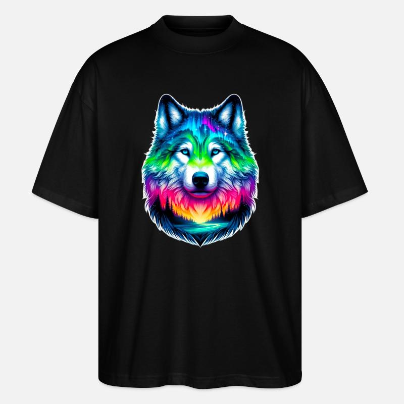 Wolf - Stanley/Stella Oversized Unisex Bio T-Shirt Blaster 2.0 - Schwarz