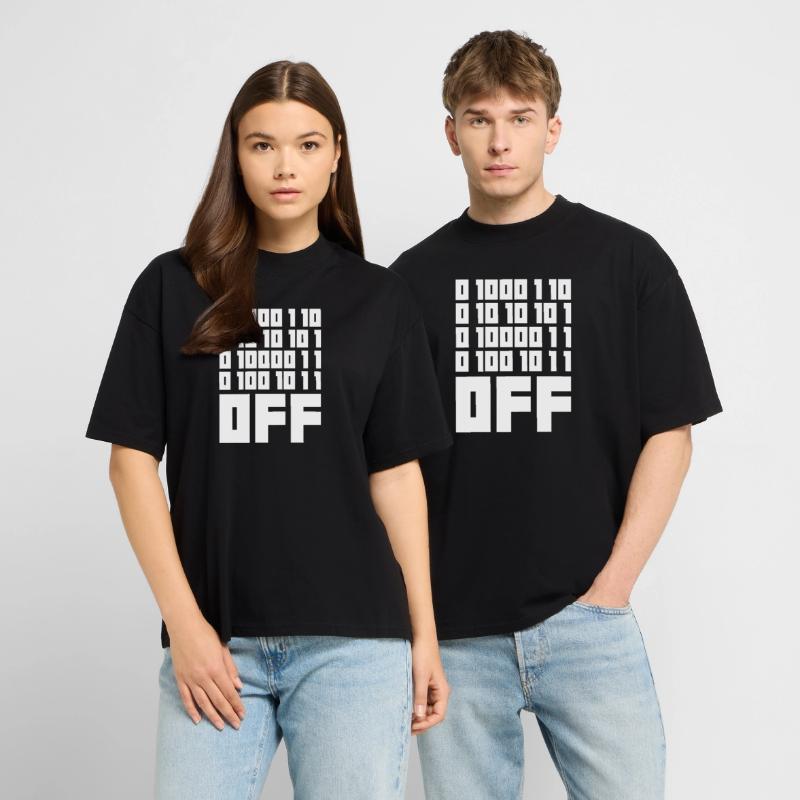 Binary Code F**k OFF – Humour Nerd & Geek Code T-shirt bio Blaster 2.0 coupe oversize Stanley/Stella Unisexe