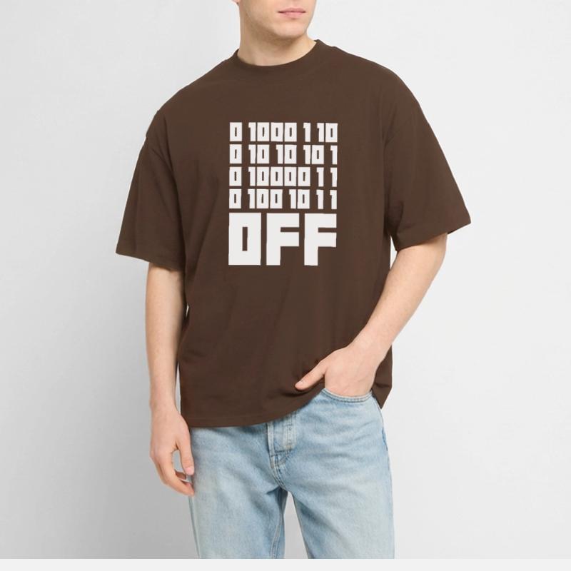 Binary Code F**k OFF – Nerd Humor & Geek Code Stanley/Stella Oversized Unisex Organic T-shirt Blaster 2.0