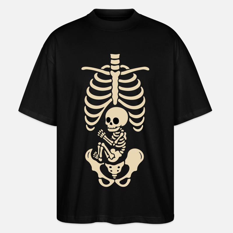 Squelette de maternité - T-shirt bio Blaster 2.0 coupe oversize Stanley/Stella Unisexe - noir
