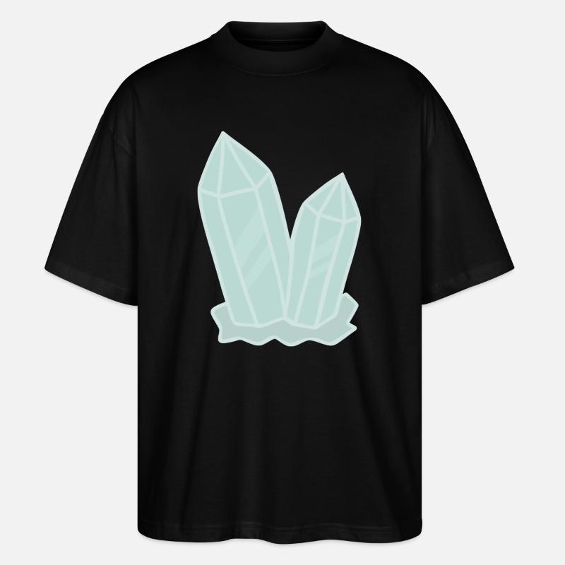 Illustration de géode d’amas de cristal - T-shirt bio Blaster 2.0 coupe oversize Stanley/Stella Unisexe - noir
