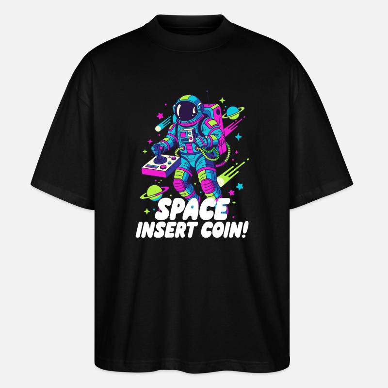 Pièce d’insertion spatiale - T-shirt bio Blaster 2.0 coupe oversize Stanley/Stella Unisexe - noir