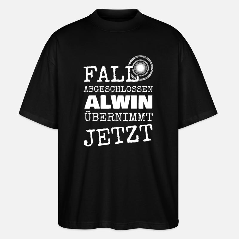 Vorname Alwin - Stanley/Stella Oversized Unisex Bio T-Shirt Blaster 2.0 - Schwarz