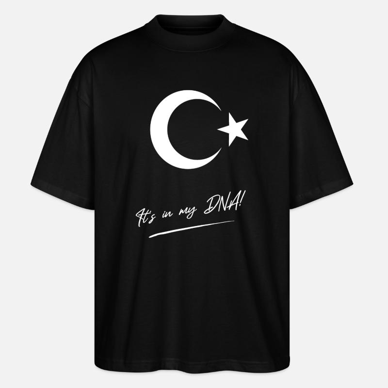 ADN turc – Pride Drapeau turc - T-shirt bio Blaster 2.0 coupe oversize Stanley/Stella Unisexe - noir
