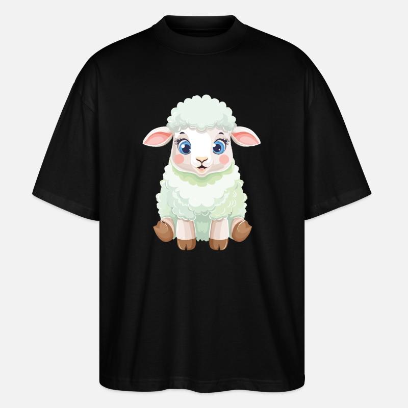 Pastell Lammchen Flauschig - Stanley/Stella Oversized Unisex Bio T-Shirt Blaster 2.0 - Schwarz