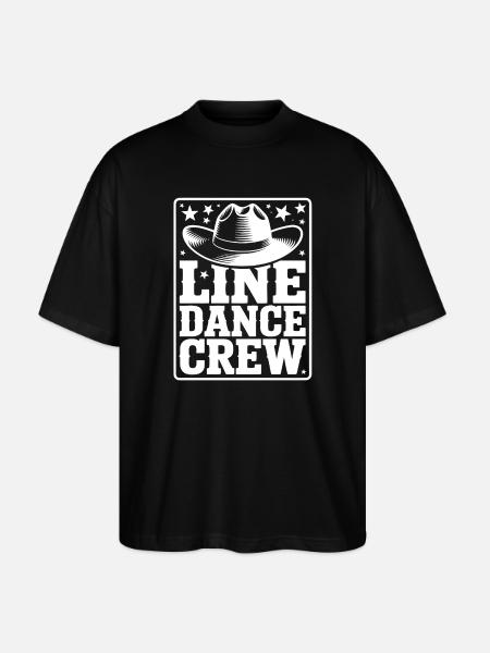 Line Dance Crew - Cowboy Silhouette - Stanley/Stella Oversized Unisex Bio T-Shirt Blaster 2.0 - Schwarz